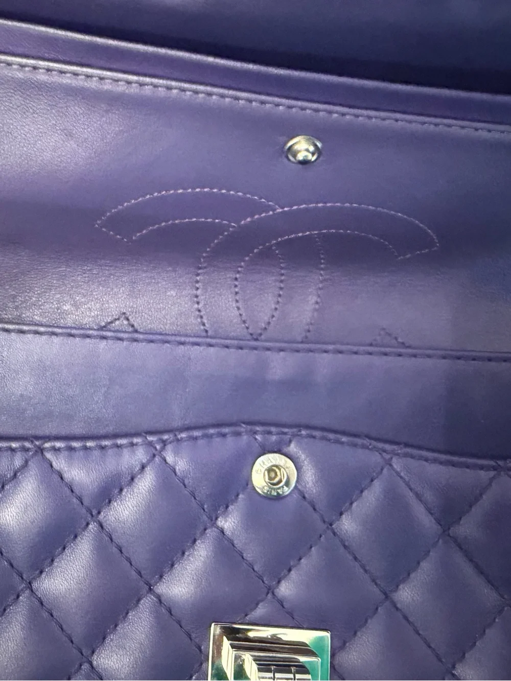 Authentic Purple CHANEL 2.55 Reissue - Lambskin FULL INCLUSION